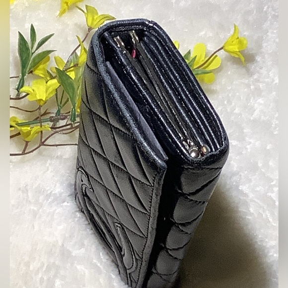 Vintage CHANEL Black Quilted Wallet  Good Condition - Picture 8 of 16